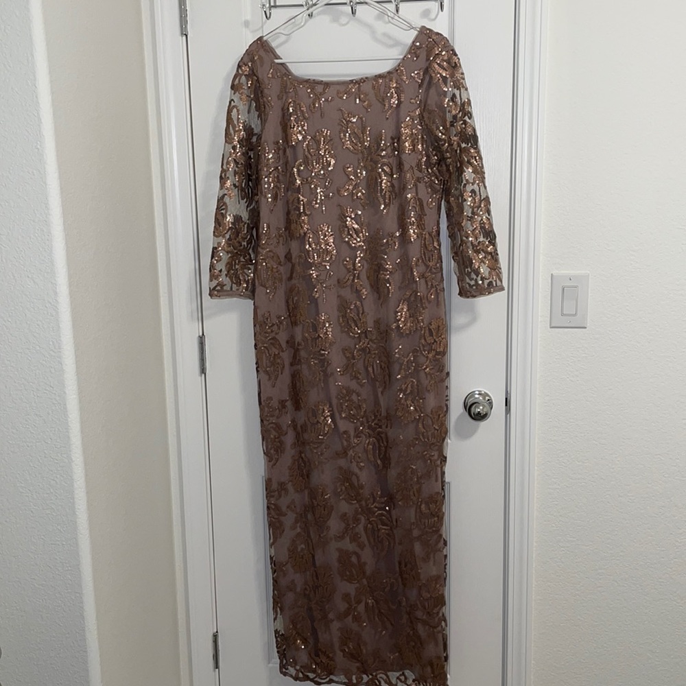 Adriana Papell Sequin Gown